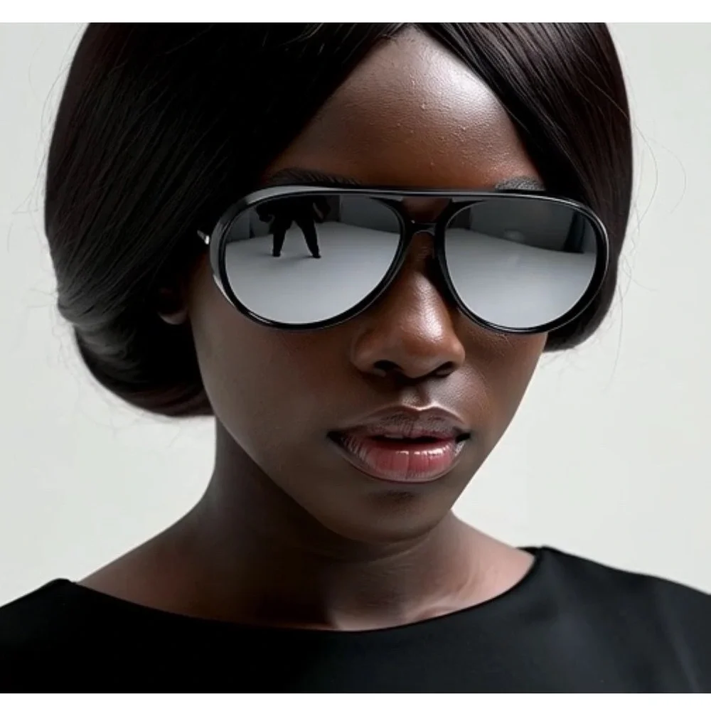 Women Sunglasses Oversized Round Frame Fashion Trendy Style Lentes Gafas Mujeres